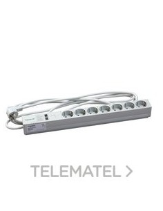 BASE 1U 7 TOMAS + FILTRO 19P VDE