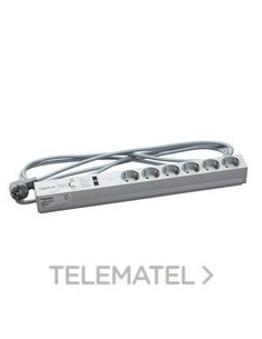 BASE 1U 6 TOMAS + FILTRO 19P VDE