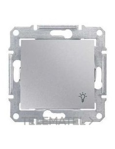 PULSADOR SÍMBOLO LUZ ALUMINIO