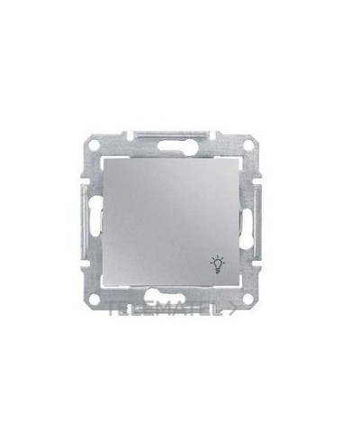 PULSADOR SÍMBOLO LUZ ALUMINIO