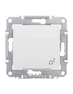 PULSADOR SÍMBOLO CAMPANA BLANCO