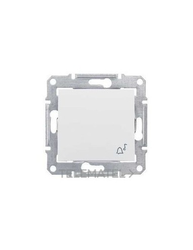 PULSADOR SÍMBOLO CAMPANA BLANCO