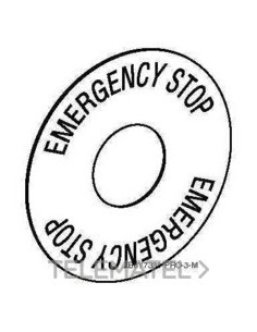 ETIQUETA d.45 "EMERGENCY STOP" AM.