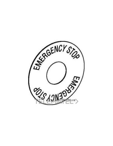 ETIQUETA d.45 "EMERGENCY STOP" AM.
