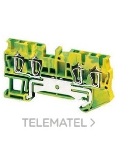 BORNE CX.REST.TIERRA 4 PT.2,5mm² VD/AM.