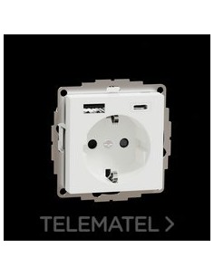 T.SCHUKO DBL.USB A+C ELEGANCE BL ACVO.