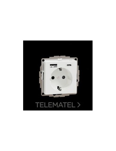 T.SCHUKO DBL.USB A+C ELEGANCE BL ACVO.