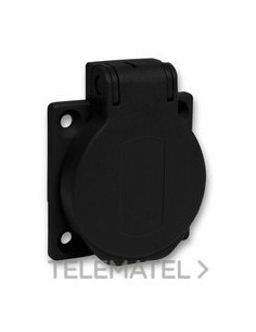 BASE 10/16A 2P+TT APRIETE LATERAL NEGRO