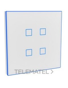 PULSADOR KNX 4 BTN.CRIST.BL MO.ILUMINADO