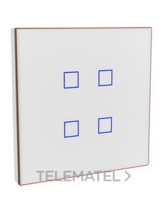 PULSADOR KNX 4 BTN.CRIST.BL MO.Cu