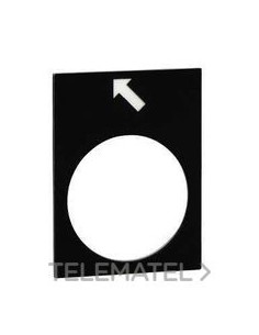 ETIQUETA 30x40mm NEGRO HACIA ATRÁS LENTO