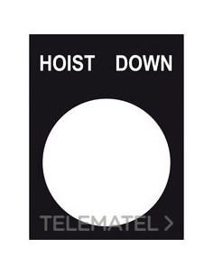 ETIQUETA 30x40mm "HOIST DOWN"