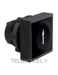 CABEZA PULSADOR RASANTE CUADRADO NEGRA