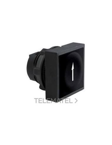 CABEZA PULSADOR RASANTE CUADRADO NEGRA