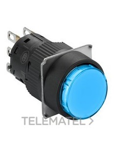 PULSADOR RED.LUMIN.AZ 24V 1 NA/NC