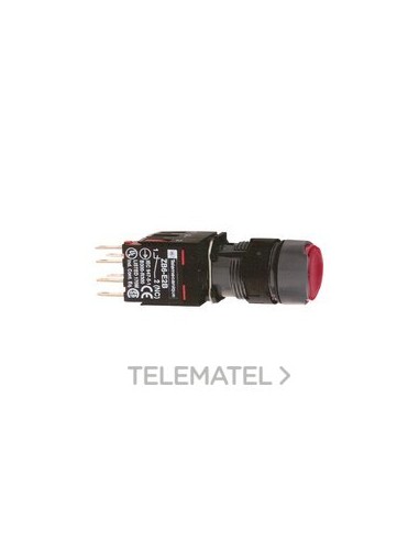 PULSADOR LUMIN.16 RAS.ENGCH.1 NC VD RED.