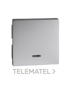 TECLA SIMPLE CON VISOR ELEGANCE ALUMINIO