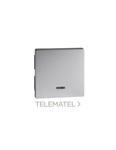 TECLA SIMPLE CON VISOR ELEGANCE ALUMINIO
