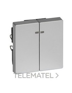 TECLA DOBLE CON VISOR ALUMINIO