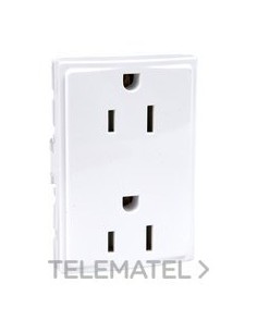 TOMA AMERICANA DUPLEX 2P+E 3 MÓDULOS