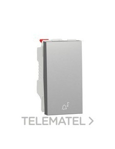 PULSADOR 1 MODULO SÍMBOLO LUZ ALUMINIO