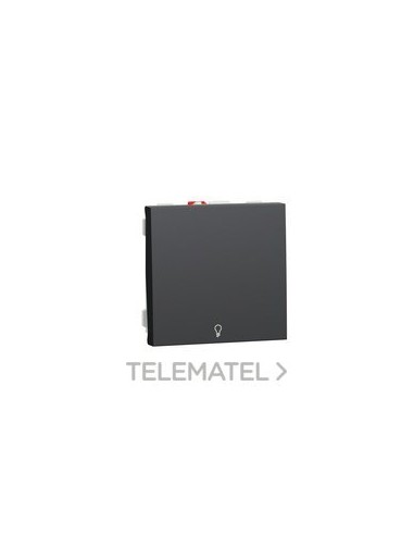 PULSADOR 2 MÓDULOS SÍMBOLO LUZ ANTRACITA