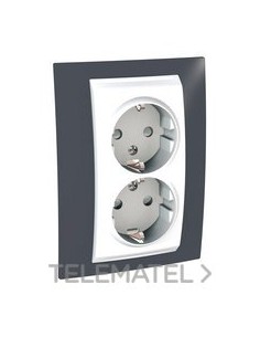 BASE SCHUKO DOBLE GRIS PIZARRA