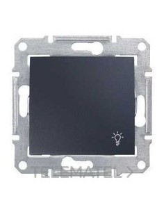 PULSADOR SÍMBOLO LUZ GRAFITO