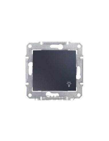 PULSADOR SÍMBOLO LUZ GRAFITO