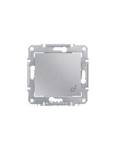 PULSADOR SÍMBOLO CAMPANA ALUMINIO