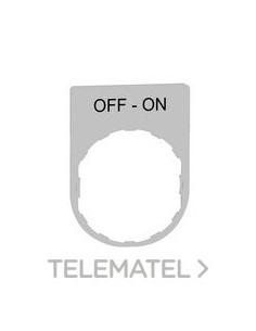 PLACA INSC.30x40mm "OFF-ON" BL