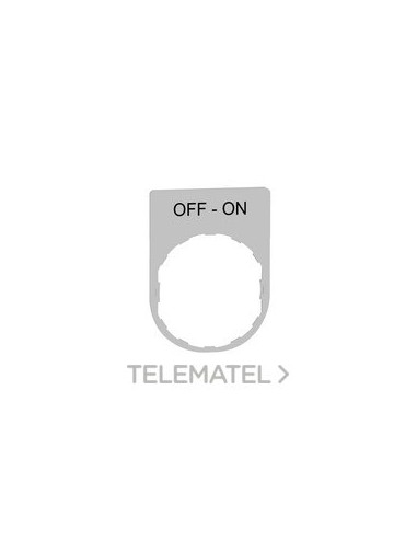 PLACA INSC.30x40mm "OFF-ON" BL