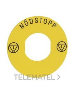 ETIQUETA CIRCULAR 60mm "NOODSTOP"