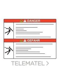 ETIQUETA DE SEGURIDAD INGLÉS Y ESPAÑOL