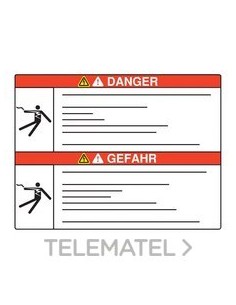 ETIQUETA DE SEGURIDAD INGLÉS E ITALIANO